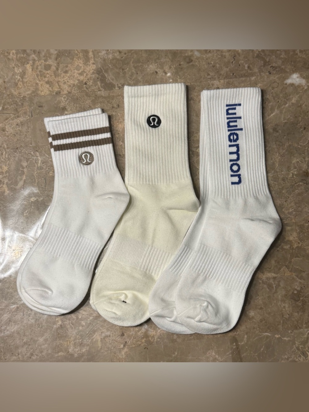 New Women’s Lululemon Athletica Socks 
3 pairs Size Medium 
Socks stretch